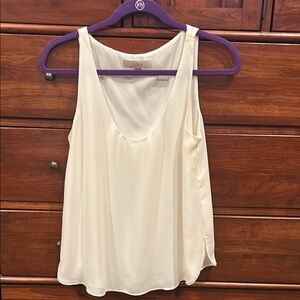 LOFT Cream Sleeveless Blouse